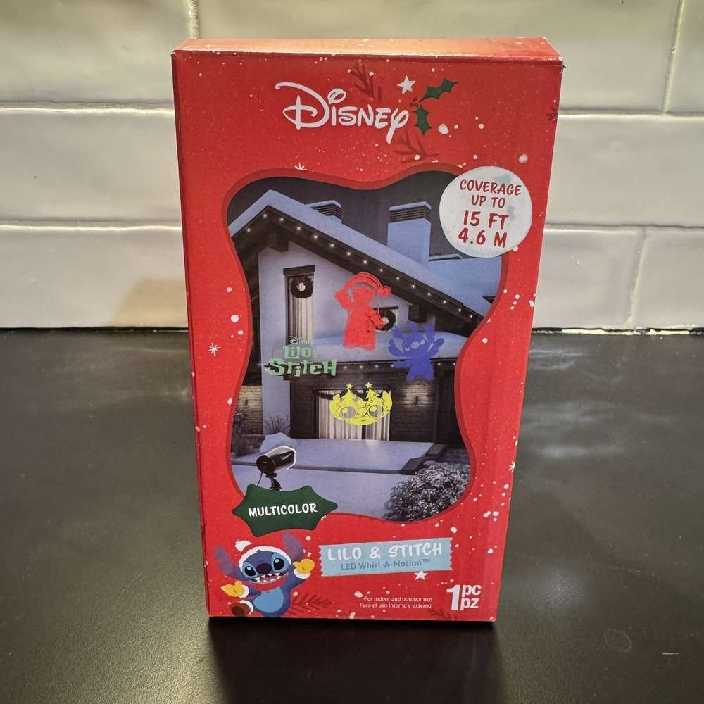 NEW‎ Disney Lilo & Stitch Whirl-A-Motion LED Light Show Projector Multicolor